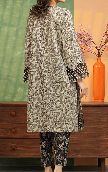 Edenrobe Grey/Black Lawn Suit (2 pcs) | Pakistani Lawn Dress in USA- Image 2