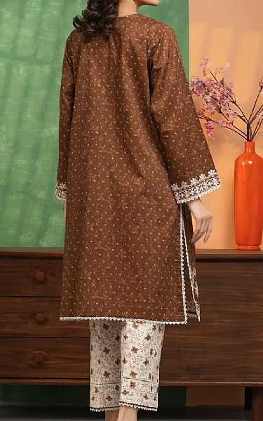 Edenrobe Brown Lawn Suit (2 pcs) | Pakistani Lawn Dress in USA- Image 2