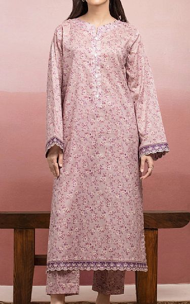 Edenrobe Light Mauve Lawn Suit (2 pcs) | Pakistani Lawn Dress in USA- Image 1