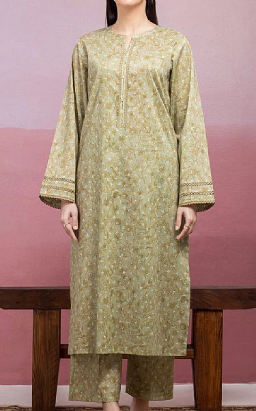 Edenrobe Sage Green Lawn Suit (2 pcs) | Pakistani Lawn Dress in USA- Image 1