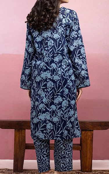 Edenrobe Navy Blue Lawn Suit (2 pcs) | Pakistani Lawn Dress in USA- Image 2