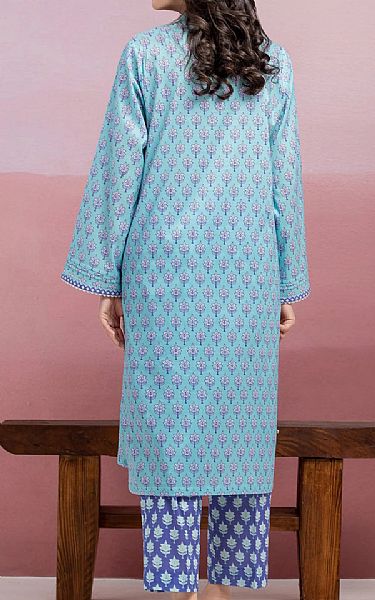 Edenrobe Sky Blue Lawn Suit (2 pcs) | Pakistani Lawn Dress in USA- Image 2
