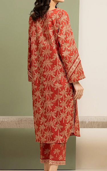 Edenrobe Faded Red Lawn Suit (2 pcs) | Pakistani Lawn Dress in USA- Image 2