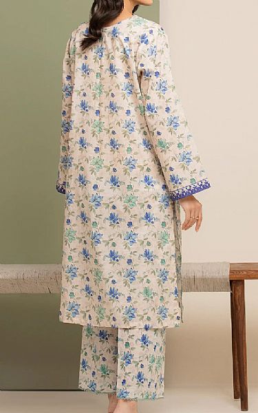 Edenrobe Light Beige Lawn Suit (2 pcs) | Pakistani Lawn Dress in USA- Image 2