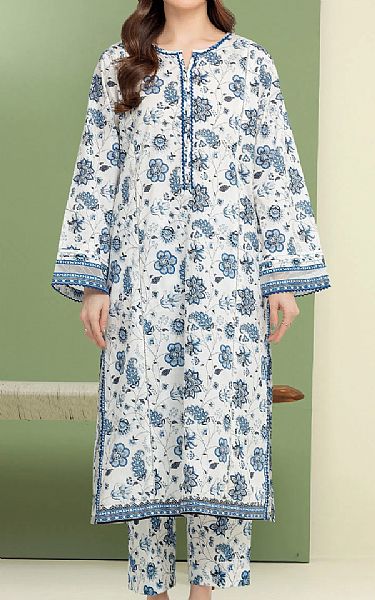 Edenrobe Off White Lawn Suit (2 pcs) | Pakistani Lawn Dress in USA- Image 1