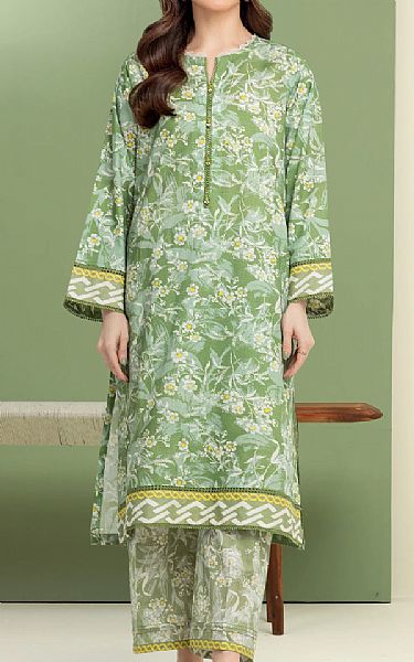 Edenrobe Green Lawn Suit (2 pcs) | Pakistani Lawn Dress in USA- Image 1