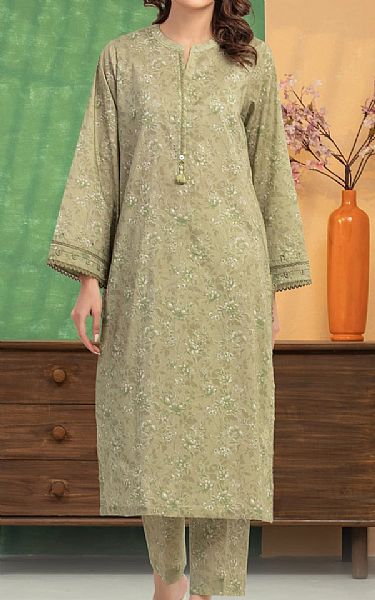 Edenrobe Thistle Green Lawn Suit (2 pcs) | Pakistani Lawn Dress in USA- Image 1