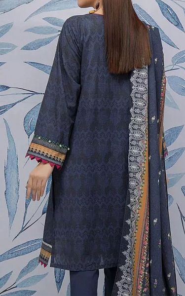 Edenrobe Navy Cotail Suit | Pakistani Winter Dresses- Image 2