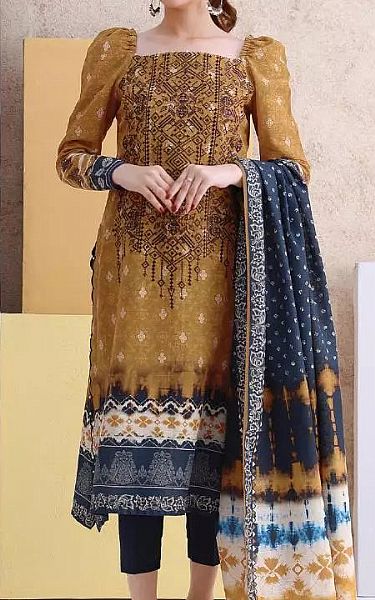 Edenrobe Bronze Khaddar Suit | Pakistani Dresses in USA- Image 1