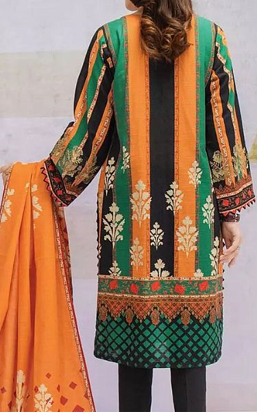 Edenrobe Safety Orange Khaddar Suit | Pakistani Winter Dresses- Image 2