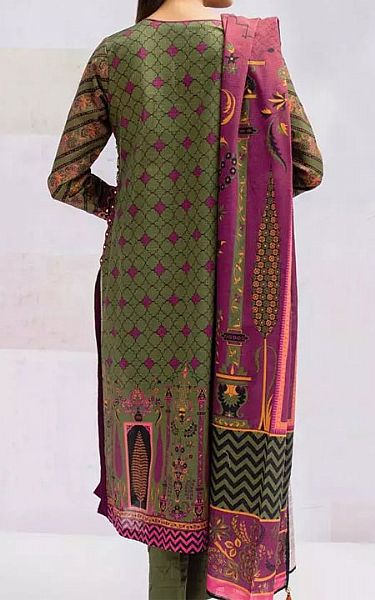 Edenrobe Fern Green Khaddar Suit | Pakistani Winter Dresses- Image 2