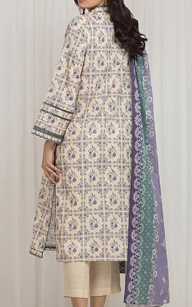 Edenrobe Ivory Lawn Suit | Pakistani Lawn Dress in USA- Image 2