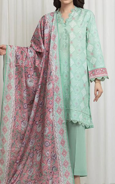 Edenrobe Turquoise Lawn Suit | Pakistani Lawn Dress in USA- Image 1