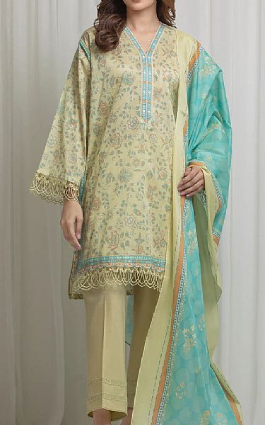 Edenrobe Light Green Lawn Suit | Pakistani Lawn Dress in USA- Image 1