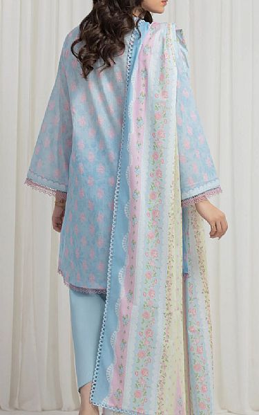 Edenrobe Baby Blue Lawn Suit | Pakistani Lawn Dress in USA- Image 2