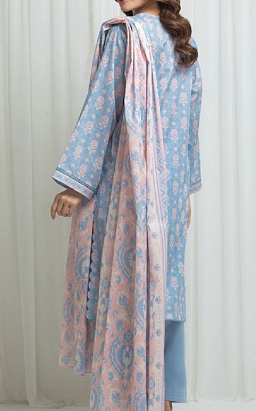 Edenrobe Cadet Blue Lawn Suit | Pakistani Lawn Dress in USA- Image 2