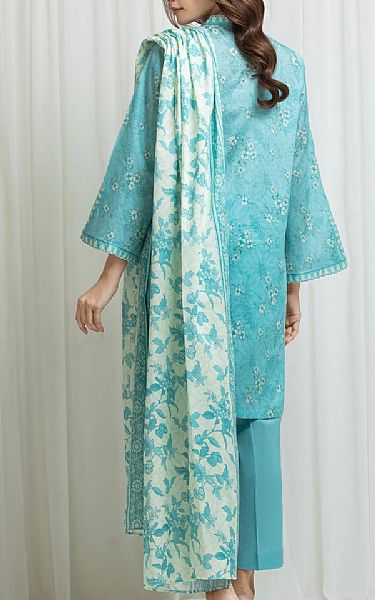 Edenrobe Turquoise Lawn Suit | Pakistani Lawn Dress in USA- Image 2