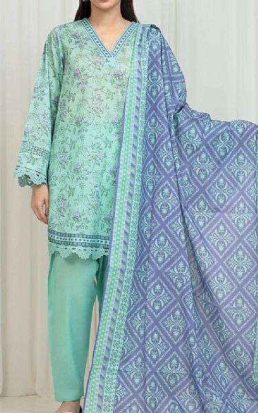 Edenrobe Aqua Lawn Suit | Pakistani Lawn Dress in USA- Image 1