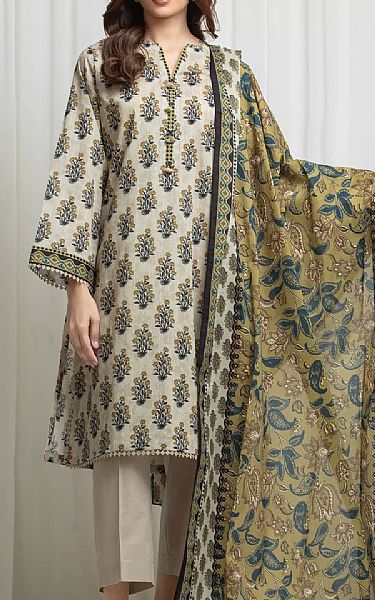 Edenrobe Ivory Lawn Suit | Pakistani Lawn Dress in USA- Image 1