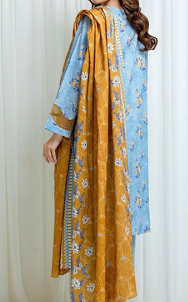 Edenrobe Cornflower Blue Lawn Suit | Pakistani Lawn Dress in USA- Image 2