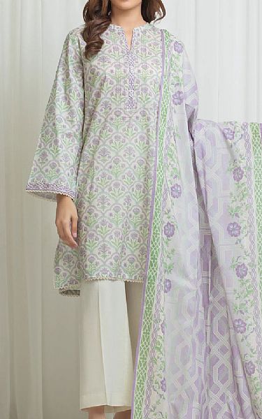 Edenrobe Ivory/Mint Lawn Suit | Pakistani Lawn Dress in USA- Image 1