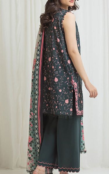 Edenrobe Charcoal Grey Lawn Suit | Pakistani Lawn Dress in USA- Image 2