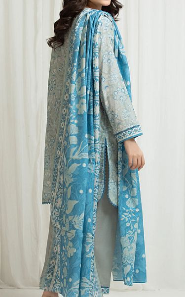 Edenrobe Light Grey Lawn Suit | Pakistani Lawn Dress in USA- Image 2