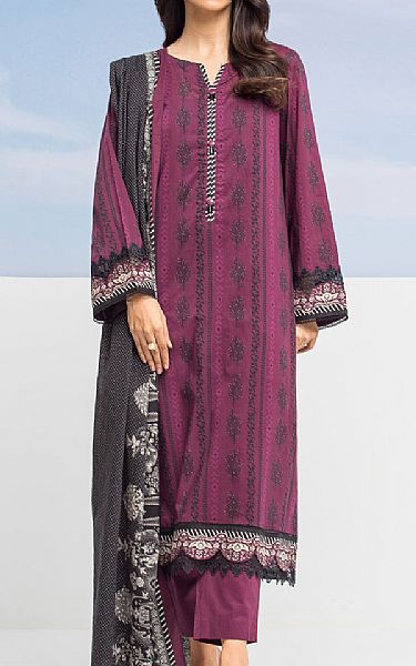 Edenrobe Boysenberry Lawn Suit | Pakistani Lawn Suits- Image 1
