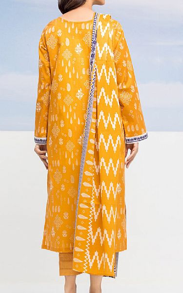 Edenrobe Mustard Lawn Suit | Pakistani Lawn Suits- Image 2