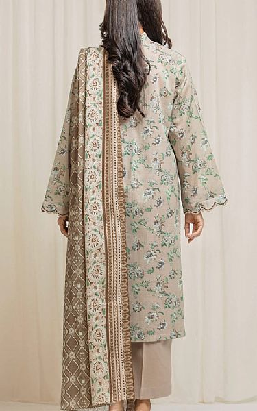 Edenrobe Beige Lawn Suit | Pakistani Lawn Dress in USA- Image 2