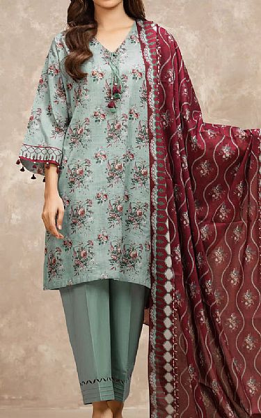 Edenrobe Summer Green Lawn Suit | Pakistani Lawn Dress in USA- Image 1