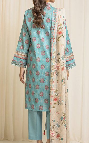 Edenrobe Cyan Lawn Suit | Pakistani Lawn Dress in USA- Image 2