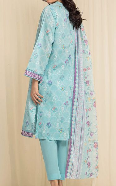 Edenrobe Pale Aqua Lawn Suit | Pakistani Lawn Dress in USA- Image 2