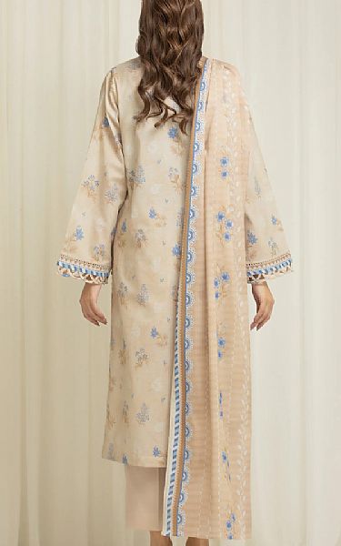 Edenrobe Beige Lawn Suit | Pakistani Lawn Dress in USA- Image 2