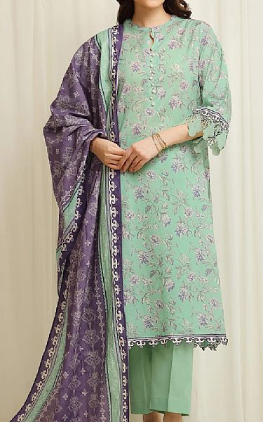 Edenrobe Mint Green Lawn Suit | Pakistani Lawn Dress in USA- Image 1