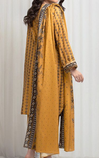 Edenrobe Mustard Lawn Suit | Pakistani Lawn Dress in USA- Image 2
