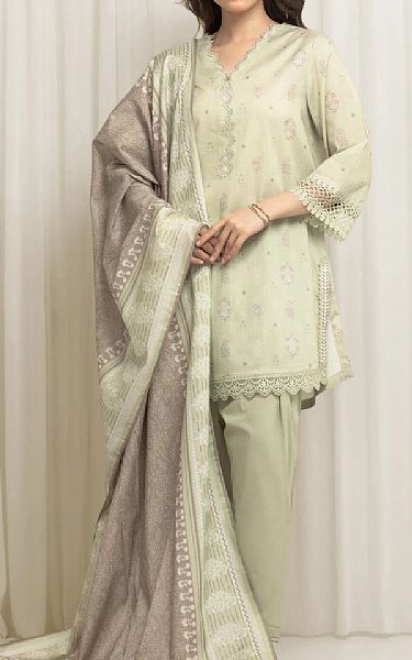 Edenrobe Thistle Green Lawn Suit | Pakistani Lawn Dress in USA- Image 1
