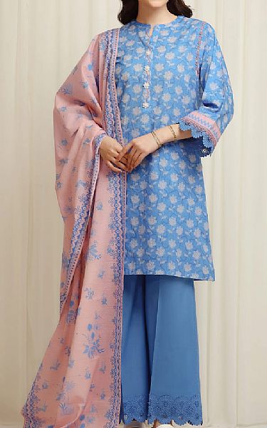 Edenrobe Blue Lawn Suit | Pakistani Lawn Dress in USA- Image 1