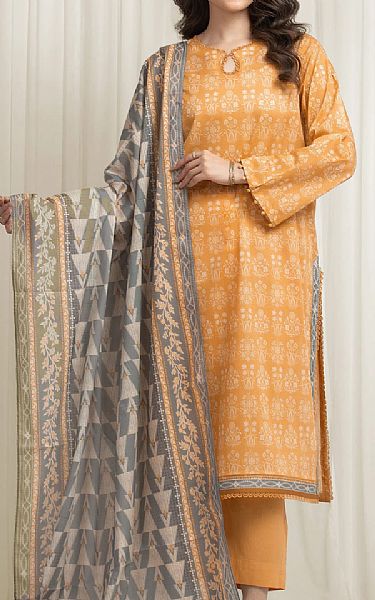 Edenrobe Orange Lawn Suit | Pakistani Lawn Dress in USA- Image 1