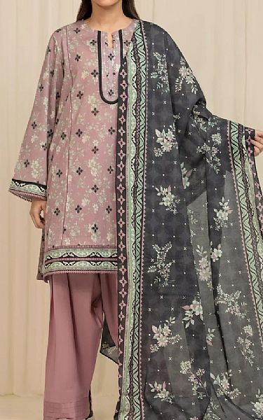 Edenrobe Oriental Pink/Black Lawn Suit | Pakistani Lawn Dress in USA- Image 1