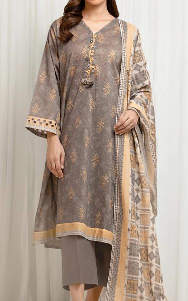 Edenrobe Grey Lawn Suit | Pakistani Lawn Dress in USA- Image 1