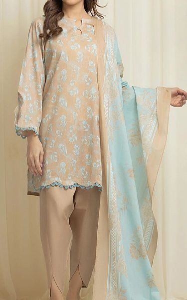 Edenrobe Fawn Lawn Suit | Pakistani Lawn Dress in USA- Image 1