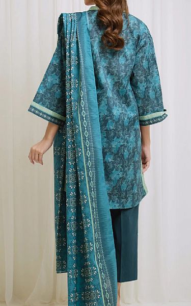 Edenrobe Teal Lawn Suit | Pakistani Lawn Dress in USA- Image 2