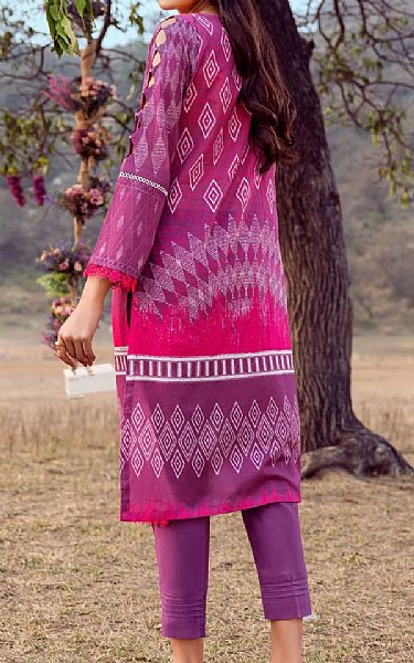 Edenrobe Plum Lawn Kurti | Pakistani Dresses in USA- Image 2