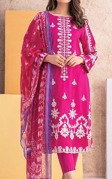 Edenrobe Socking Pink Jacquard Suit | Pakistani Dresses in USA- Image 1