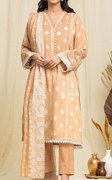 Edenrobe Peach Lawn Suit | Pakistani Lawn Dress in USA- Image 1