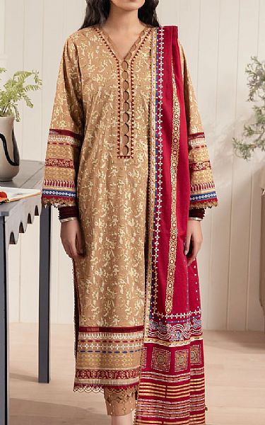 Edenrobe Bevar Brown Cambric Suit | Pakistani Winter Dresses in USA- Image 1