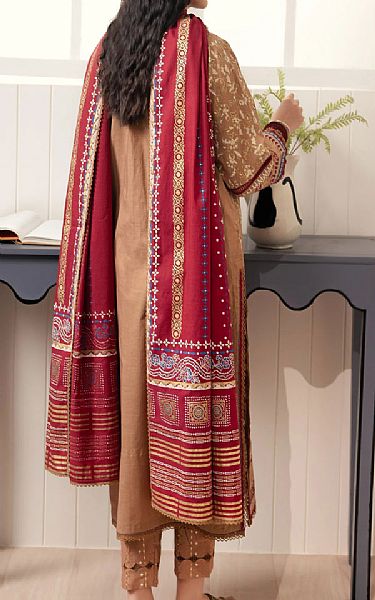 Edenrobe Bevar Brown Cambric Suit | Pakistani Winter Dresses in USA- Image 2