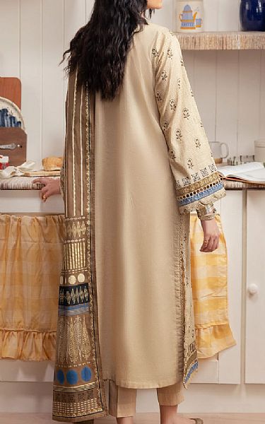 Edenrobe Beige Cambric Suit | Pakistani Winter Dresses in USA- Image 2