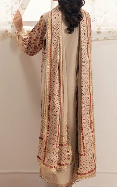 Edenrobe Beige Cambric Suit | Pakistani Winter Dresses in USA- Image 2